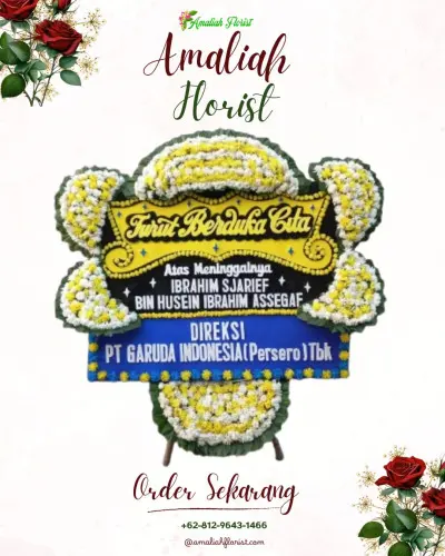 Papan Bunga Duka di Genteng